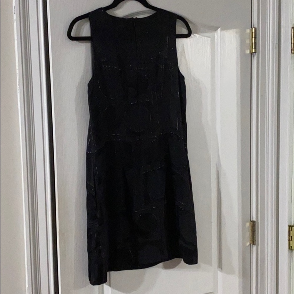 Banana Republic black silk metallic dress size 6